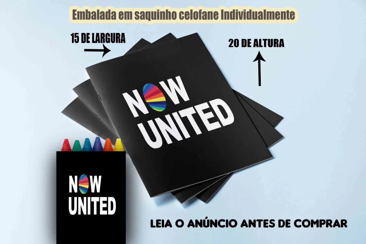 Revista de colorir com Giz de Cera personalizada para Lembrancinhas Now Unitend - Imagem 3