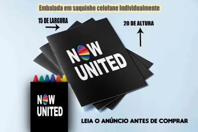 Revista de colorir com Giz de Cera personalizada para Lembrancinhas Now Unitend