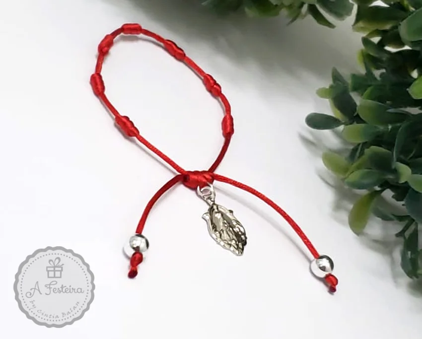 Pulseira 7 Nós com N. Sra Prateada - Imagem 4