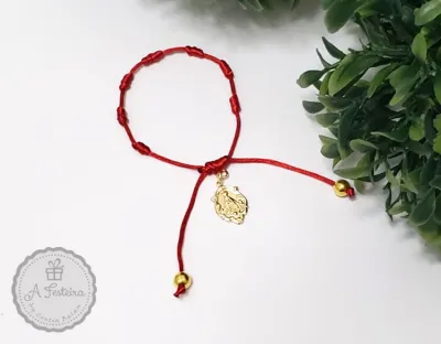 Pulseira 7 Nós com Nossa Senhora Dourada