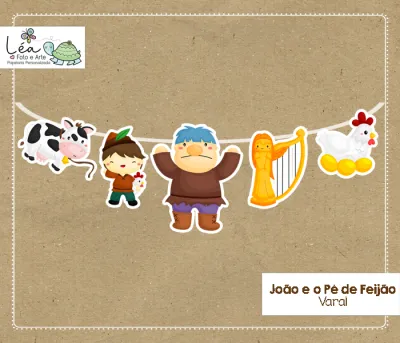 Varal Festa Infantil João e o Pé de Feijão