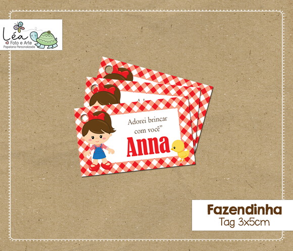 Tag Festa Fazendinha Menina