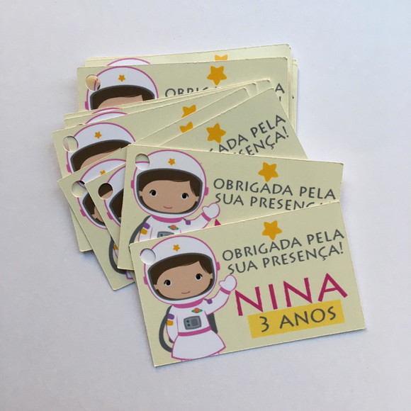 Tag Lembrancinha Astronauta Menina
