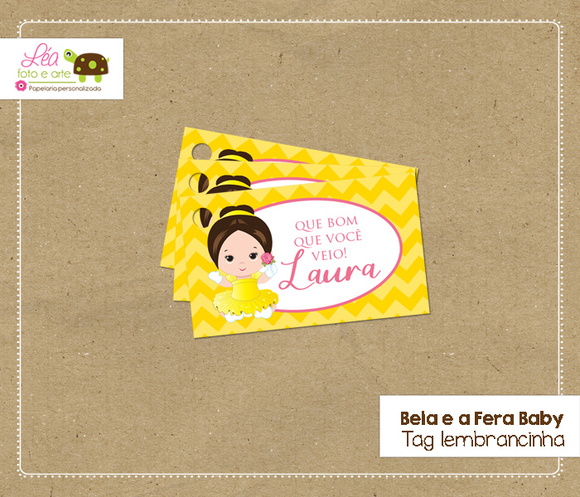 Tag Lembrancinha Bela e a Fera Baby