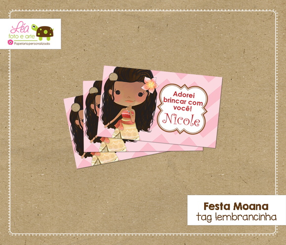 Tag Lembrancinha Festa Moana