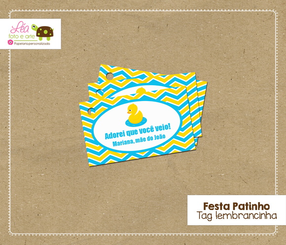 Tag Lembrancinha Festa Patinho