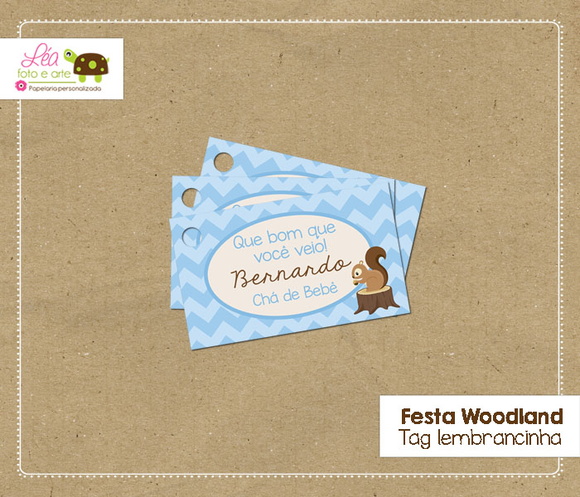 Tag Lembrancinha Festa Woodland