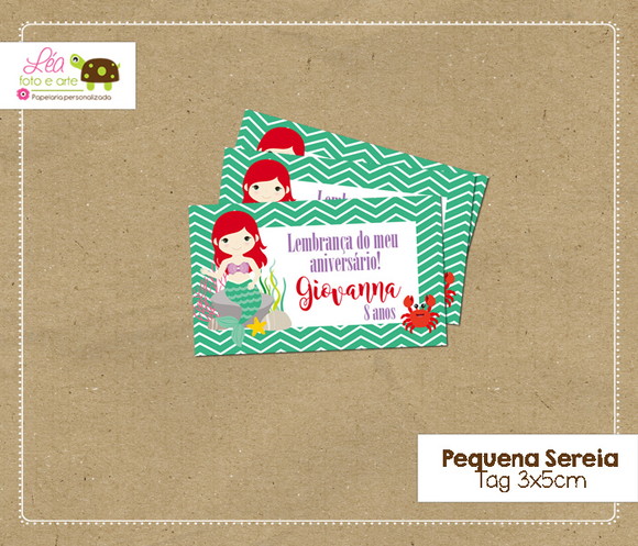 Tag Lembrancinha Pequena Sereia