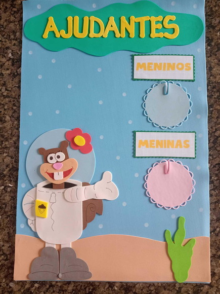 Kit Sala de Aula Tema Turma do Bob Esponja com 8 Cartazes - Imagem 3