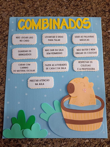 Kit Decoração Sala de Aula com 8 Cartazes Capivaras - Imagem 2