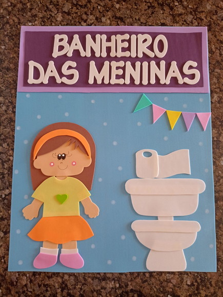 Placa de Porta Banheiro das Meninas