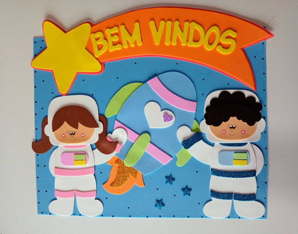 Kit Sala de Aula Astronauta com 5 Cartazes - Imagem 2