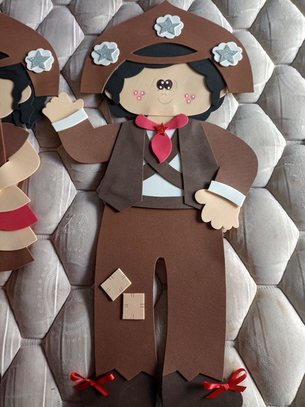 Decoração Menino e Menina do Sertão com 64 cm de Altura Cada - Imagem 4