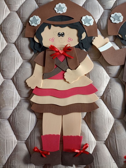 Decoração Menino e Menina do Sertão com 64 cm de Altura Cada - Imagem 3