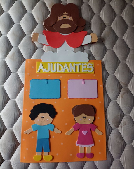 Kit Sala de Aula Jesus e as Crianças com 4 Cartazes - Imagem 2