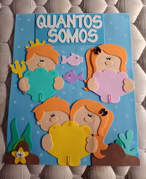 Kit Sala de Aula Tema Fundo do Mar com 7 Cartazes - Imagem 5