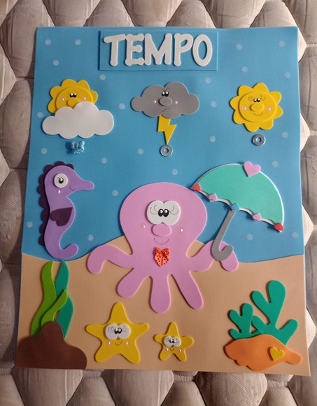 Kit Sala de Aula Tema Fundo do Mar com 7 Cartazes - Imagem 4