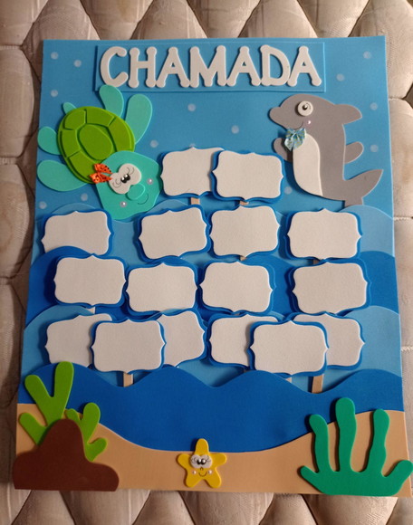 Kit Sala de Aula Tema Fundo do Mar com 7 Cartazes - Imagem 2