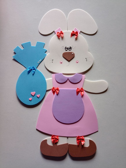 Kit 3 Coelhos para Painel Ver as Fotos com 30 cm Cada - Imagem 3