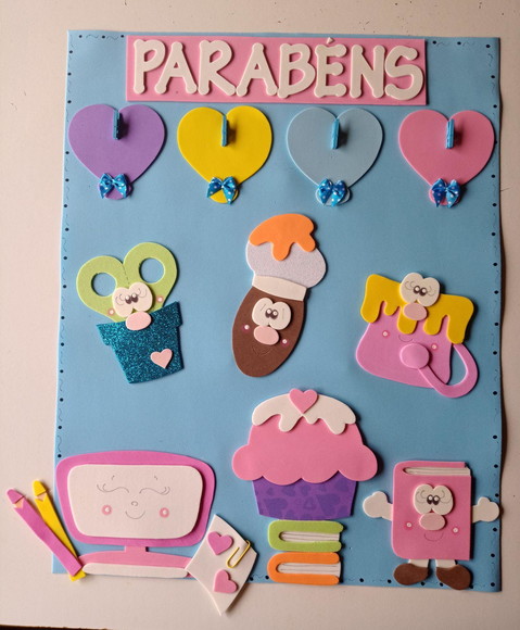 Kit Sala de Aula Tema Materiais Escolares - Imagem 2