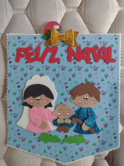 Placa de Natal Presépio