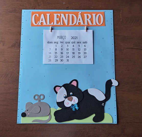 Calendário tema gatinhos