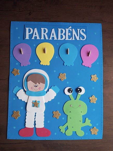 Kit Decoração Sala de Aula Tema Astronautas - Imagem 5
