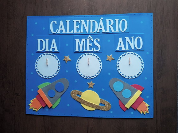 Kit Decoração Sala de Aula Tema Astronautas - Imagem 4
