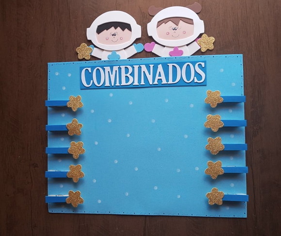Kit Decoração Sala de Aula Tema Astronautas - Imagem 2