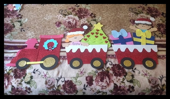 Enfeite trenzinho de natal