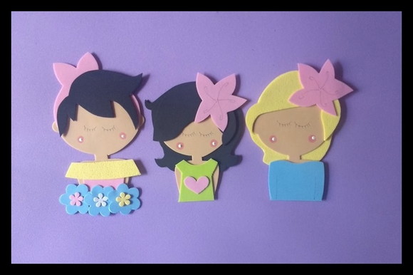 Kit apliques mocinhas