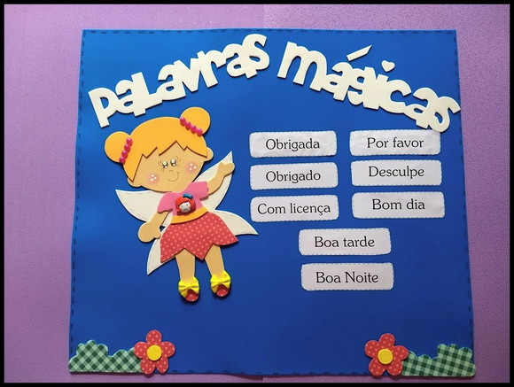 Cartaz palavras mágicas fadinha