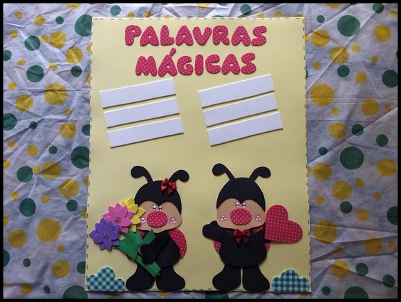 Cartaz palavras mágicas joaninhas