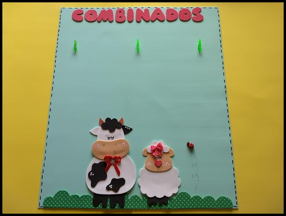 Cartaz combinados tema fazendinha