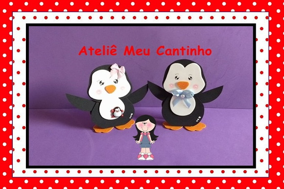 Porta bombom pinguim