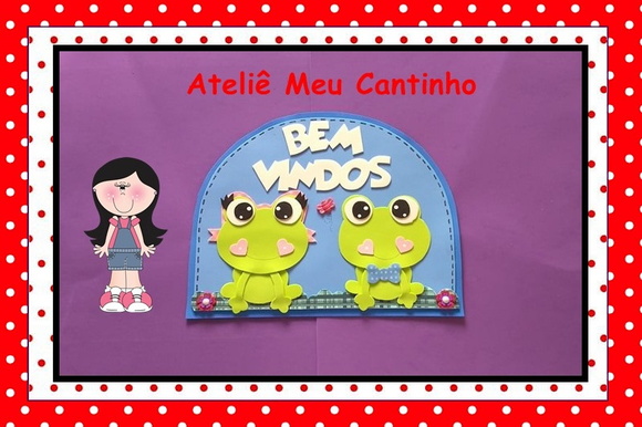 Placa de porta sapinhos