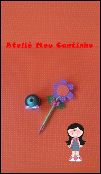 Caneta decorada florzinha - Imagem 2
