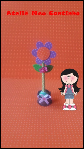 Caneta decorada florzinha