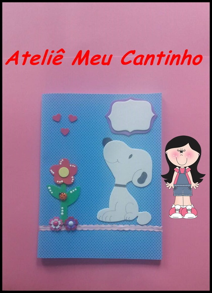 Caderno decorado snoopy