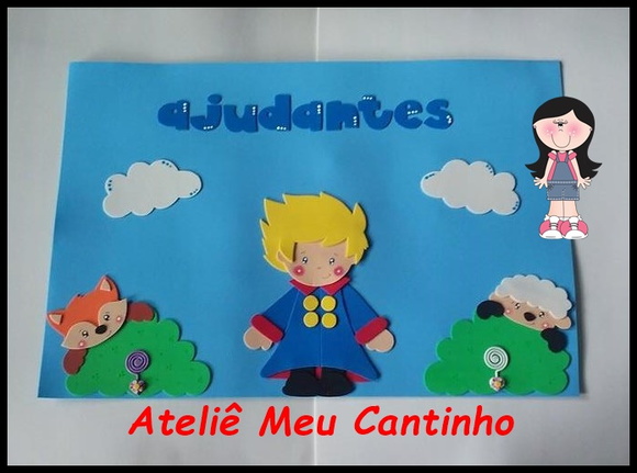 Cartaz ajudantes do dia pequeno principe
