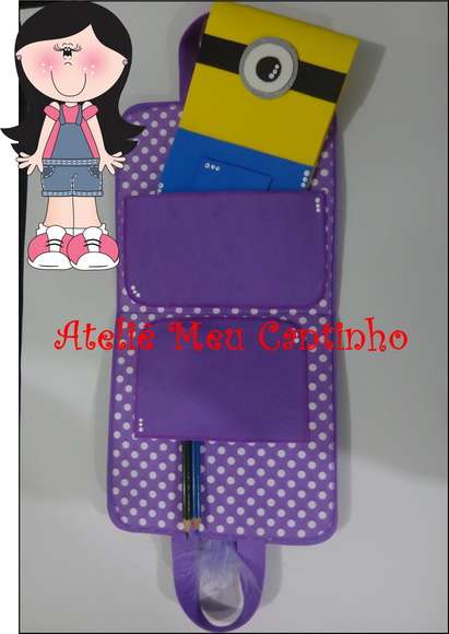 Bolsa e caderneta minions - Imagem 2