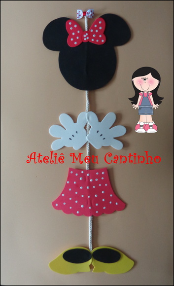 Enfeite de parede minnie