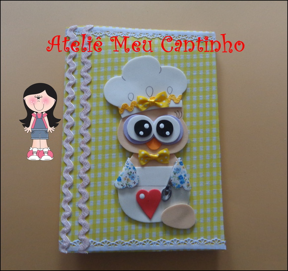 Capa de caderno de receitas
