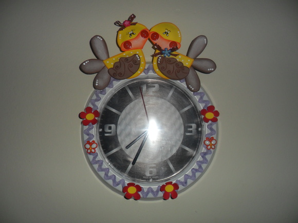 Relógio de parede passarinhos
