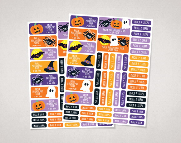 Etiquetas Escolares Halloween