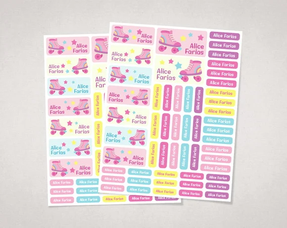 Etiquetas Escolares Patins