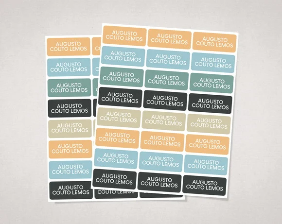 Etiquetas Escolares Personalizadas sem Tema