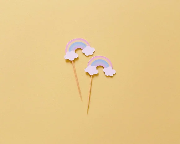 Mini Topper Arco-íris Candy Colors