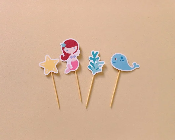 Mini Topper Baleia e Sereia