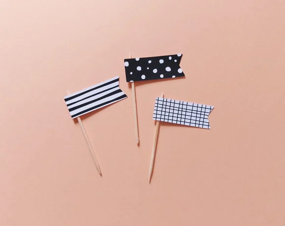 Mini topper Bandeirinhas Estampadas